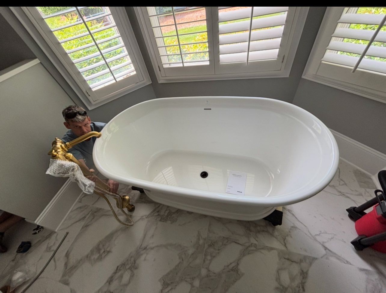 Residential plumbing installation in Gaston County